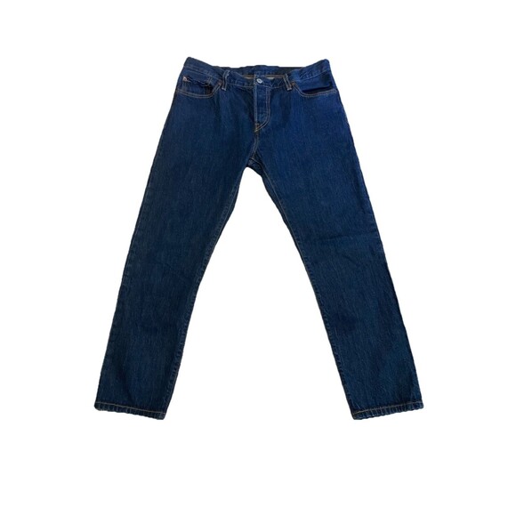 Levis 501 CT Jeans Womens 29 Tapered Boyfriend Dark Wash Button Fly - Picture 1 of 7
